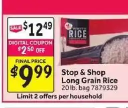 Stop&Shop Stop & Shop Long Grain Rice offer