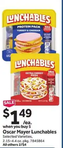 Stop&Shop Oscar Mayer Lunchables offer