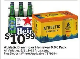 Stop&Shop Athletic Brewing or Heineken 0.0 6 Pack offer