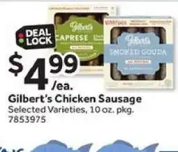 Stop&Shop Gilbert's Chicken Sausage offer