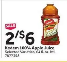 Stop&Shop Kedem 100% Apple Juice offer