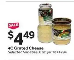 Stop&Shop 4C Grated Cheese offer