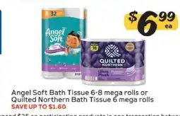 Winn Dixie Angel Soft Bath Tissue or Quilted Northern Bath Tissue offer