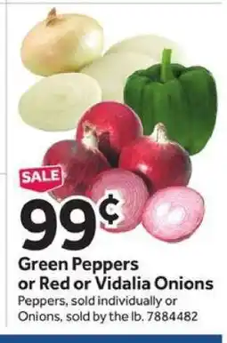 Stop&Shop Green Peppers or Red or Vidalia Onions offer
