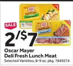 Stop&Shop Oscar Mayer Deli Fresh Lunch Meat offer