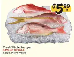 Winn Dixie Fresh Whole Snapper offer
