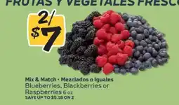 Winn Dixie Blueberries, Blackberries or Raspberries offer