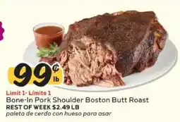 Winn Dixie Bone-In Pork Shoulder Boston Butt Roast offer