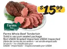Winn Dixie Farms Whole Beef Tenderloin offer