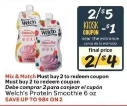 Winn Dixie Welch's Protein Smoothie offer