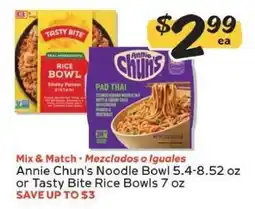 Winn Dixie Annie Chun's Noodle Bowl or Tasty Bite Rice Bowls offer