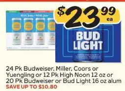Winn Dixie Budweiser, Miller, Coors, Yuengling, High Noon, Bud Light offer