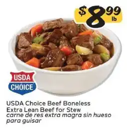 Winn Dixie USDA Choice Beef Boneless Extra Lean Beef for Stew offer