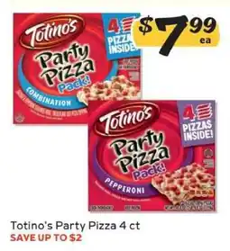 Winn Dixie Totino's Party Pizza 4 ct offer