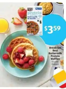 Aldi Breakfast Best Buttermilk Protein Waffles offer