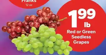 Save a Lot Red or Green Seedless Grapes offer
