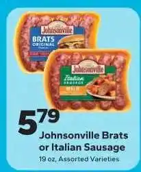 Save a Lot Johnsonville Brats or Italian Sausage offer