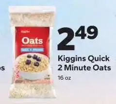 Save a Lot Kiggins Quick 2 Minute Oats offer