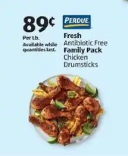 Aldi Perdue Fresh Antibiotic Free Family Pack Chicken Drumsticks offer