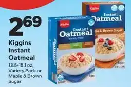 Save a Lot Kiggins Instant Oatmeal offer