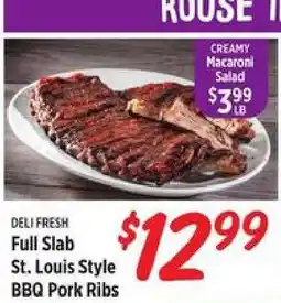 Rouses Full Slab St. Louis Style BBQ Pork Ribs offer