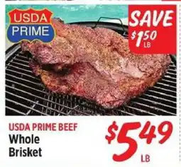 Rouses USDA PRIME BEEF Whole Brisket offer