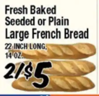 Western Beef Fresh Baked Seeded or Plain Large French Bread offer