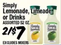 Western Beef Simply Lemonade, Limeade or Drinks offer