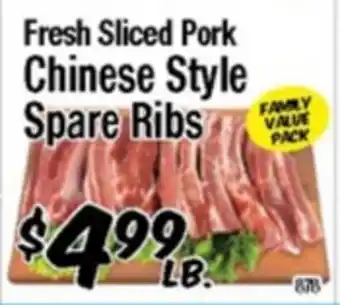 Western Beef Fresh Sliced Pork Chinese Style Spare Ribs offer