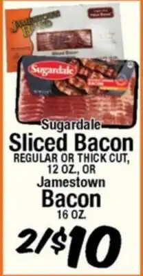 Western Beef Sugardale Sliced Bacon OR Jamestown Bacon offer