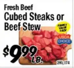 Western Beef Fresh Beef Cubed Steaks or Beef Stew offer