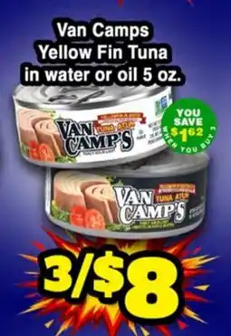 Western Beef Van Camps Yellow Fin Tuna in water or oil offer