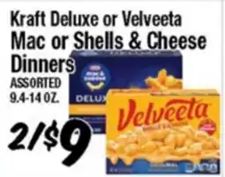 Western Beef Kraft Deluxe or Velveeta Mac or Shells & Cheese Dinners offer