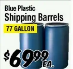 Western Beef Blue Plastic Shipping Barrels offer