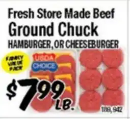 Western Beef Fresh Store Made Beef Ground Chuck HAMBURGER, OR CHEESEBURGER offer