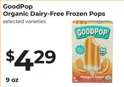 Lifethyme GoodPop Organic Dairy-Free Frozen Pops offer