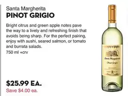 Bristol Farms Santa Margherita PINOT GRIGIO offer