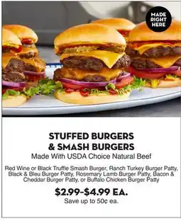 Bristol Farms STUFFED BURGERS & SMASH BURGERS offer