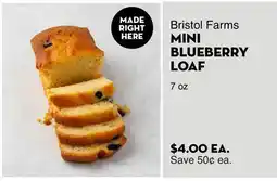 Bristol Farms Bristol Farms MINI BLUEBERRY LOAF offer