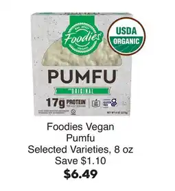 Bristol Farms Foodies Vegan Pumfu offer