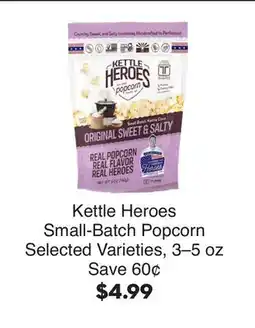 Bristol Farms Kettle Heroes Small-Batch Popcorn offer