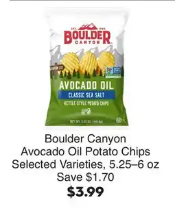 Bristol Farms Boulder Canyon Avocado Oil Potato Chips offer