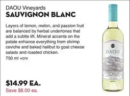 Bristol Farms DAOU Vineyards SAUVIGNON BLANC offer