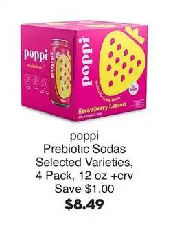 Bristol Farms poppi Prebiotic Sodas offer
