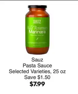 Bristol Farms Sauz Pasta Sauce offer
