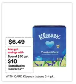 CVS Kleenex tissues 3-4 pk offer