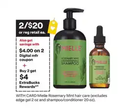 CVS Mielle Rosemary Mint hair care (excludes edge gel 2 oz and shampoo/conditioner 20 oz) offer