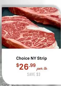 Standard Market Choice NY Strip offer