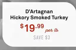 Standard Market D'Artagnan Hickory Smoked Turkey offer