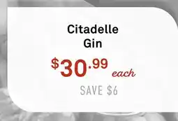 Standard Market Citadelle Gin offer